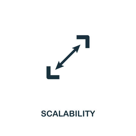 Scalability icon. Premium style design from startup collection. UX and UI. Pixel perfect scalability icon for web design, apps, software, printing usage.の写真素材