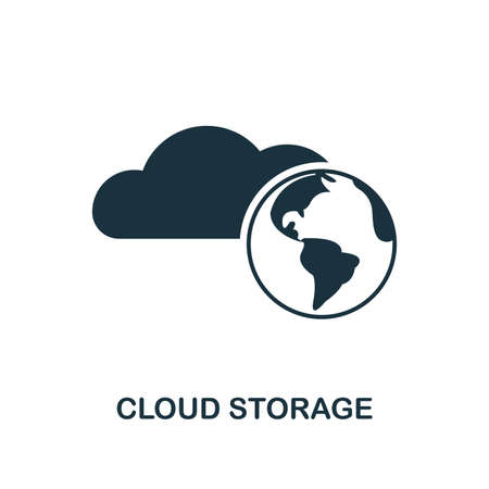 Cloud Storage icon. Creative element design from icons collection. Pixel perfect Cloud Storage icon for web design, apps, software, print usage.のイラスト素材