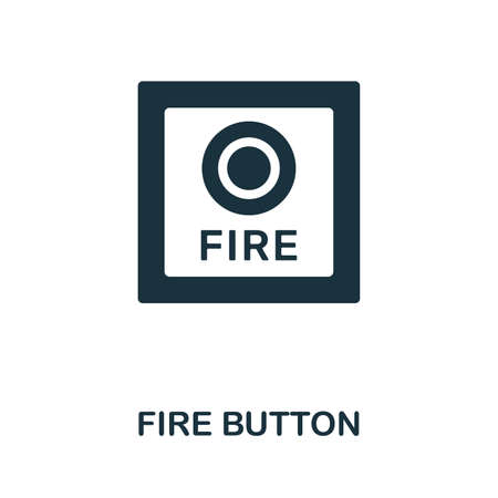Fire Button icon. Creative element design from fire safety icons collection. Pixel perfect Fire Button icon for web design, apps, software, print usage.のイラスト素材