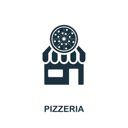 Pizzeria icon. Creative element design from icons collection. Pixel perfect Pizzeria icon for web design, apps, software, print usage.のイラスト素材