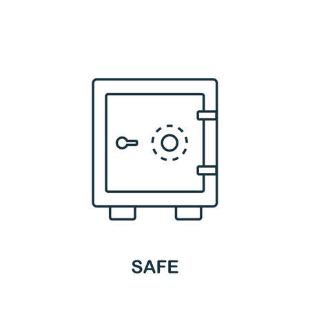 Safe outline icon. Thin line style icons from personal finance icon collection. Web design, apps, software and printing usage simple safe icon.の写真素材