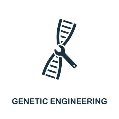 Genetic Engineering vector icon symbol. Creative sign from biotechnology icons collection. Filled flat Genetic Engineering icon for computer and mobileのイラスト素材