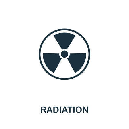 Radiation vector icon illustration. Creative sign from biotechnology icons collection. Filled flat Radiation icon for computer and mobile.のイラスト素材