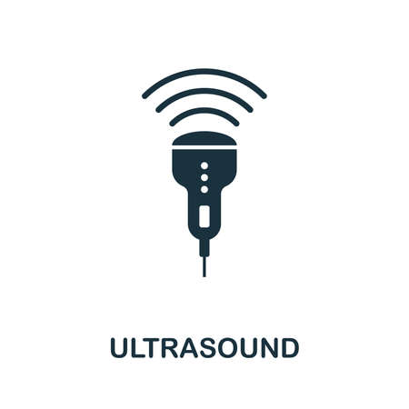 Ultrasound vector icon illustration. Creative sign from biotechnology icons collection. Filled flat Ultrasound icon for computer and mobile.のイラスト素材