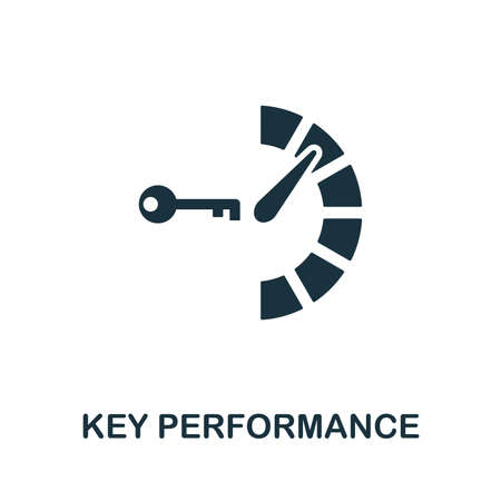 Key Performance vector icon illustration. Creative sign from icons collection. Filled flat Key Performance icon for computer and mobile.のイラスト素材