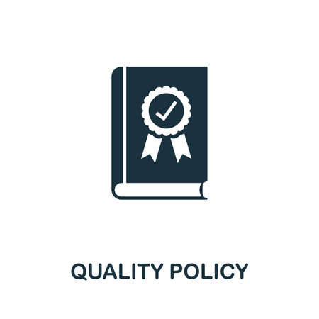 Quality Policy vector icon illustration. Creative sign from quality control icons collection. Filled flat Quality Policy icon for computer and mobile.のイラスト素材