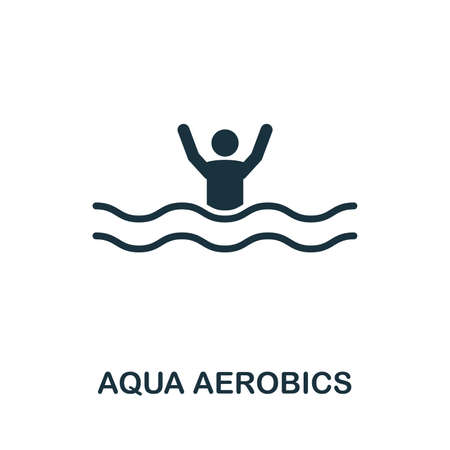 Aqua Aerobics vector icon illustration. Creative sign from icons collection. Filled flat Aqua Aerobics icon for computer and mobile. Symbol, logo vector graphics.のイラスト素材