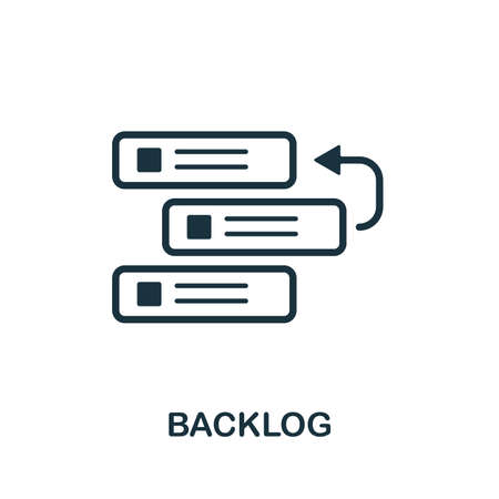 Backlog icon illustration. Creative sign from agile icons collection. Filled flat Backlog icon for computer and mobile. Symbolの素材 [FY310127066001]