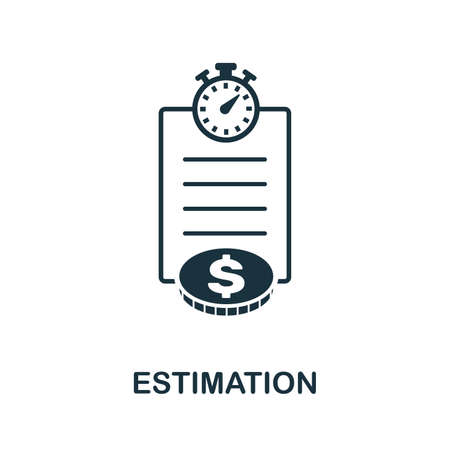Estimation icon illustration. Creative sign from agile icons collection. Filled flat Estimation icon for computer and mobile.の写真素材