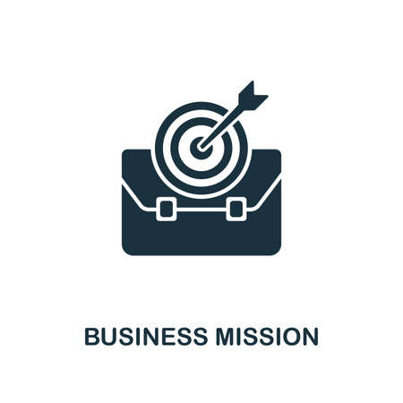 Business Mission icon. Creative element design from business strategy icons collection. Pixel perfect Business Mission icon for web design, apps, software, print usage.の写真素材