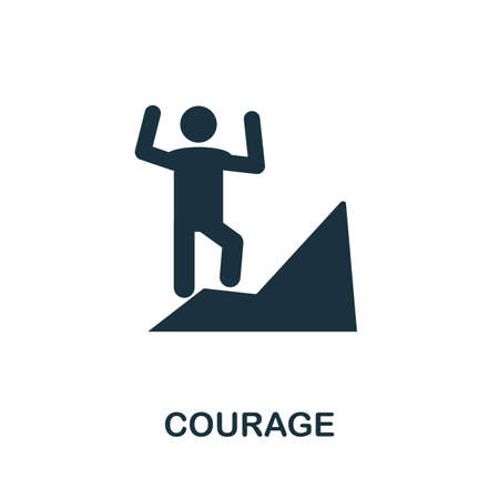 Courage vector icon illustration. Creative sign from business management icons collection. Filled flat Courage icon for computer and mobile.のイラスト素材