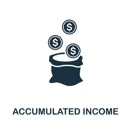 Accumulated Income icon illustration.の写真素材