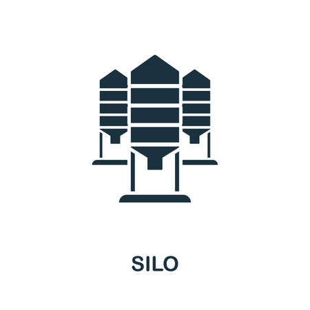 Silo icon illustration. Creative sign from farm icons collection. Filled flat Silo icon for computer and mobile.の写真素材