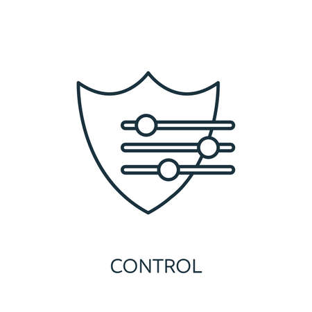 Control outline icon. Thin line concept element from risk management icons collection. Creative Control icon for mobile apps and web usage.のイラスト素材