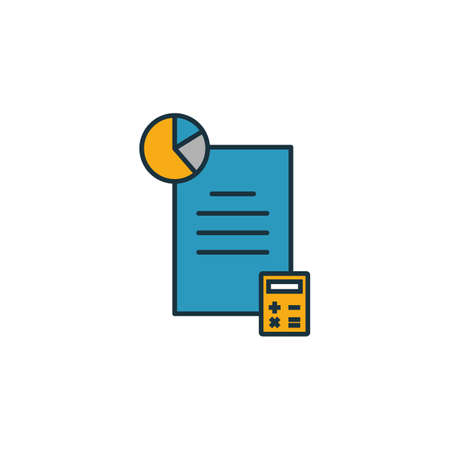 Budget Accounting icon. Outline filled creative elemet from business management icons collection. Premium budget accounting icon for ui, ux, apps, software and infographics.のイラスト素材