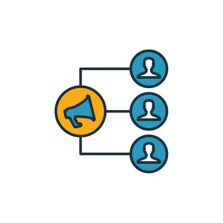 Viral Marketing icon set. Four elements in diferent styles from content icons collection. Creative viral marketing icons filled, outline, colored and flat symbols.のイラスト素材