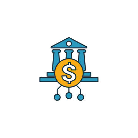 Online Banking icon set. Four elements in diferent styles from fintech icons collection. Creative online banking icons filled, outline, colored and flat symbols.のイラスト素材