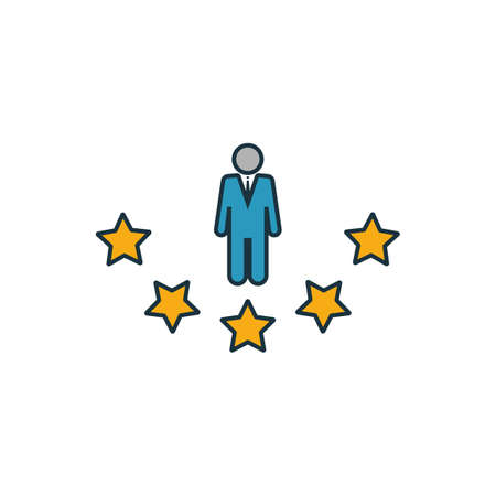 Rewards outline icon. Thin line element from crowdfunding icons collection. UI and UX. Pixel perfect rewards icon for web design, apps, software, print usage.のイラスト素材