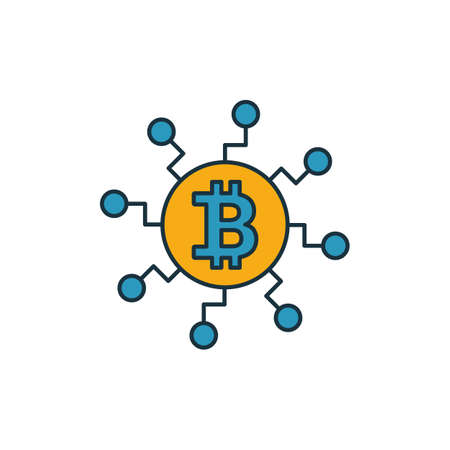 Node icon set. Four elements in diferent styles from crypto currency icons collection. Creative node...