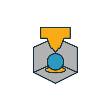 Additive Manufacturing icon set. Four elements in diferent styles from industry 4.0 icons collection. Creative additive manufacturing icons filled, outline, colored and flat symbols.のイラスト素材