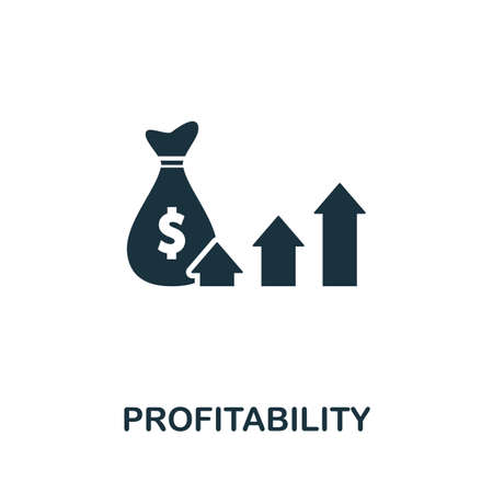 Profitability icon vector illustration. Creative sign from business administration icons collection. Filled flat Profitability icon for computer and mobile. Symbol,  vector graphics.のイラスト素材