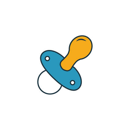 Nipple icon outline style. Creative thin design from baby things icon collection. Pixel perfect simple nipple icon. Web design, apps, software, print usage.のイラスト素材