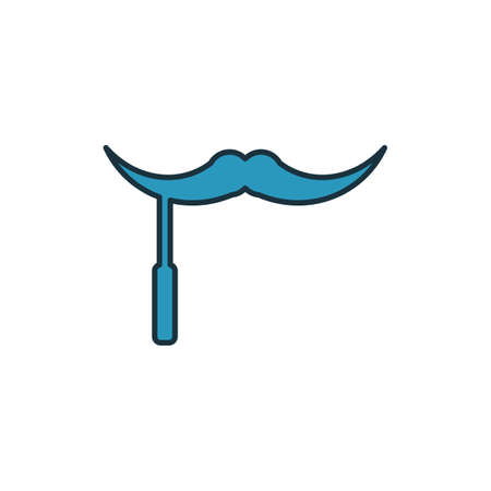 Mustache icon. Simple element from party icon icons collection. Creative Mustache icon ui, ux, apps, software and infographics.のイラスト素材