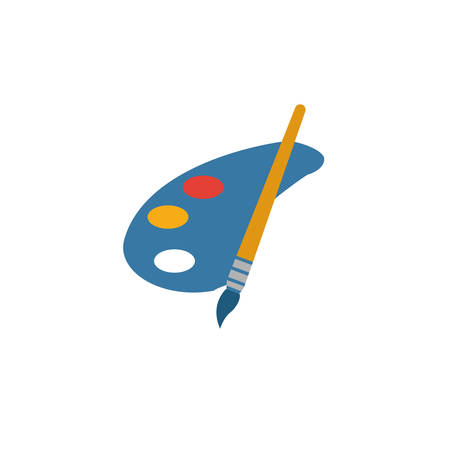 Painting icon. Simple flat element from design ui and ux collection. Creative painting icon for templates, software and apps.のイラスト素材