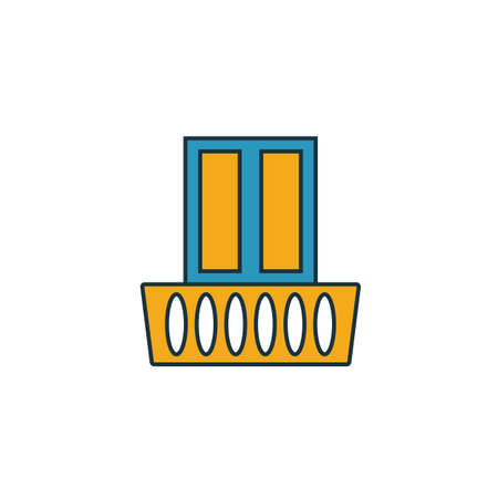 Balcony icon. Simple element from real estate icons collection. Creative Balcony icon ui, ux, apps, software and infographics.のイラスト素材