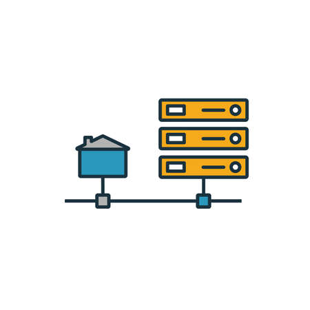 Home Server icon. Simple element from icons collection. Creative Home Server icon ui, ux, apps, software and infographics.のイラスト素材