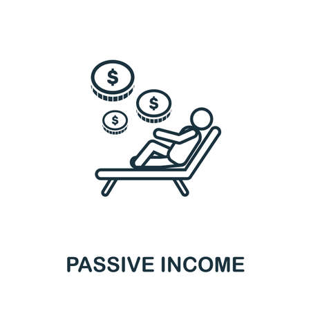Passive Income icon outline style. Thin line creative Passive Income iconのイラスト素材