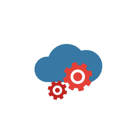 Cloud Management icon. Flat creative element from big data icons collection. Colored cloud management icon for templates, web design and software.のイラスト素材