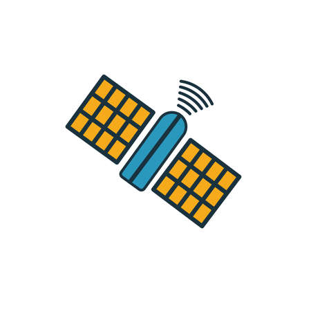 Space Satellite icon. Simple element from space icons collection. Creative Space Satellite icon ui, ux, apps, software and infographics.のイラスト素材