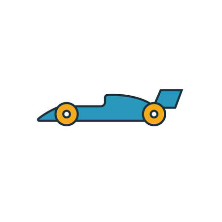 Racing Car icon. Simple element from sport equipment icons collection. Creative Racing Car icon ui, ux, apps, software and infographics.のイラスト素材
