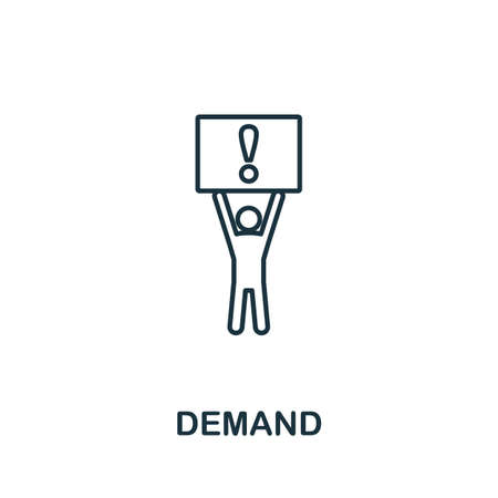 Demand icon outline style. Thin line creative Demand icon for  graphic design and more.のイラスト素材