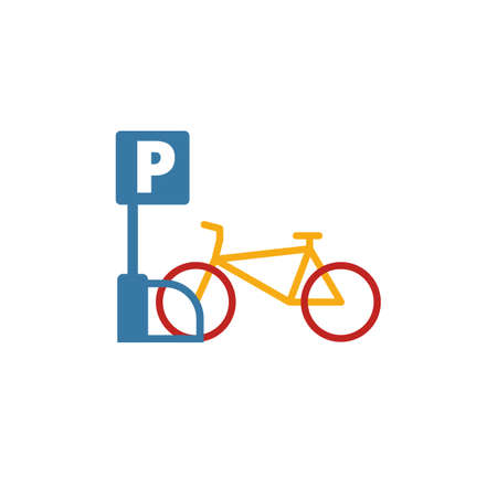 Bicycle Parking icon. Simple element from city elements icons collection. Creative Bicycle Parking icon ui, ux, apps, software and infographics.のイラスト素材