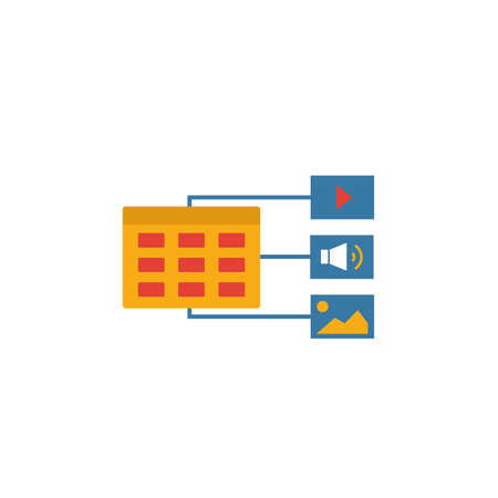 Content Plan icon. Simple flat element from content collection. Creative content plan icon for...