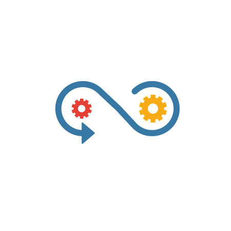 Production icon. Simple flat element from community collection. Creative production icon for templates, software and apps.のイラスト素材