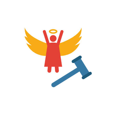 Peace And Justice icon. Simple flat element from community collection. Creative peace and justice icon for templates, software and apps.のイラスト素材