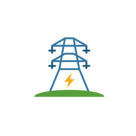 Electric Power icon. Simple flat element from power and energy collection. Creative electric power icon for templates, software and apps.のイラスト素材