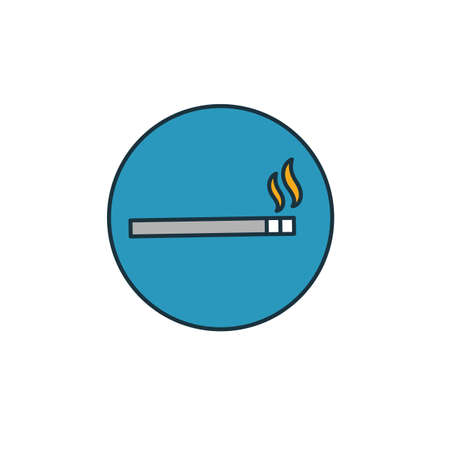 Smoking icon. Simple element from shopping center sign icons collection. Creative Smoking icon ui, ux, apps, software and infographics.のイラスト素材