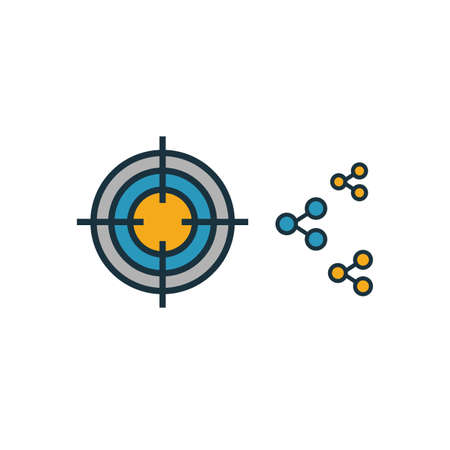 Ad Targeting icon. Simple element from smm icons collection. Creative Ad Targeting icon ui, ux, apps, software and infographics.のイラスト素材