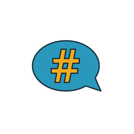 Hashtag icon. Simple element from smm icons collection. Creative Hashtag icon ui, ux, apps, software and infographics.のイラスト素材