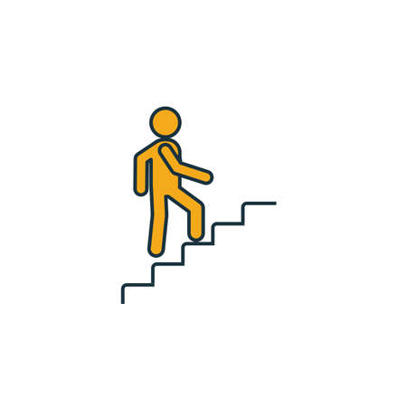Stairway Up icon. Simple element from shopping center sign icons collection. Creative Stairway Up icon ui, ux, apps, software and infographics.のイラスト素材