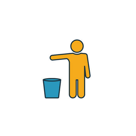 Garbage icon. Simple element from shopping center sign icons collection. Creative Garbage icon ui, ux, apps, software and infographics.のイラスト素材