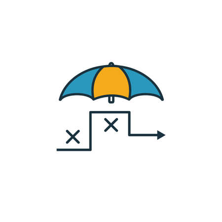 Risk Plan icon. Simple element from risk management icons collection. Creative Risk Plan icon ui, ux, apps, software and infographics.のイラスト素材