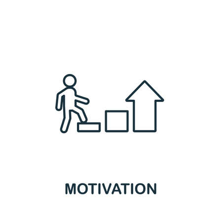 Motivation line icon. Thin style element from business administration collection. Simple Motivation icon for web design, apps and software.のイラスト素材