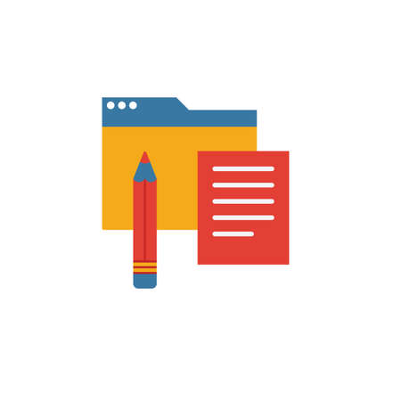 Copywriting icon. Simple element from web development icons collection. Creative Copywriting icon ui, ux, apps, software and infographics.のイラスト素材