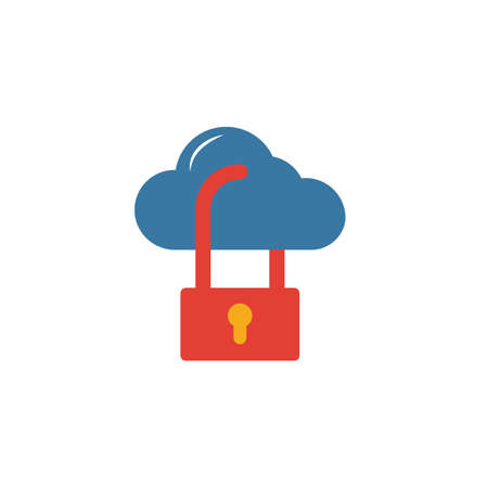 Cloud Security icon. Simple element from web development icons collection. Creative Cloud Security icon ui, ux, apps, software and infographics.のイラスト素材