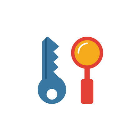 Key Search icon. Simple element from web development icons collection. Creative Key Search icon ui, ux, apps, software and infographics.のイラスト素材